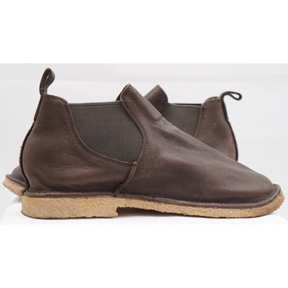 Baffin Relax Crepe sole Chelsea Ankle Bootie M005 Brown Leather Size 12 - Picture 9 of 11